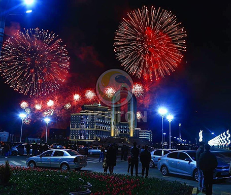 塔吉克斯坦纳乌鲁兹节焰火燃放