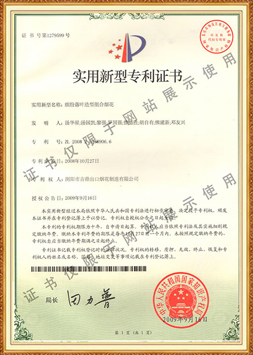 专利证书